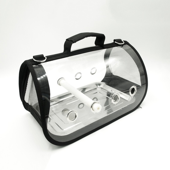 Final Sale Portable Bird Carrier Travel Cage Pet Mesh Folding Breathable Bag M - Picture 9 of 13